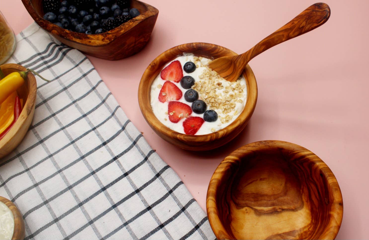 DAGDEG – Großhandel Gewürz-/Dipschale – Handgemachte Müslischale aus Olivenholz – Holzschale10