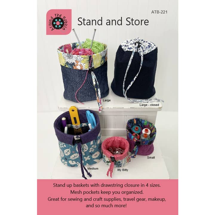 Stand and Store | Sewing Pattern for wholesale by Around the Bobbin