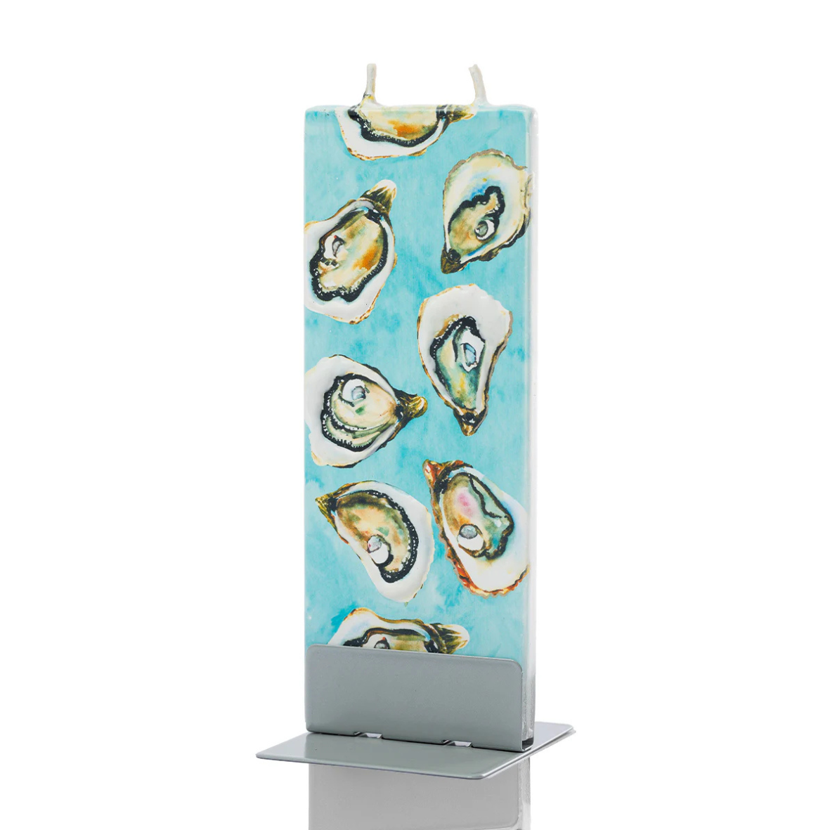 Flatyz EU - Wholesale Novelty Candle - Flat Hand-crafted Candle - Oysters on Light Blue0