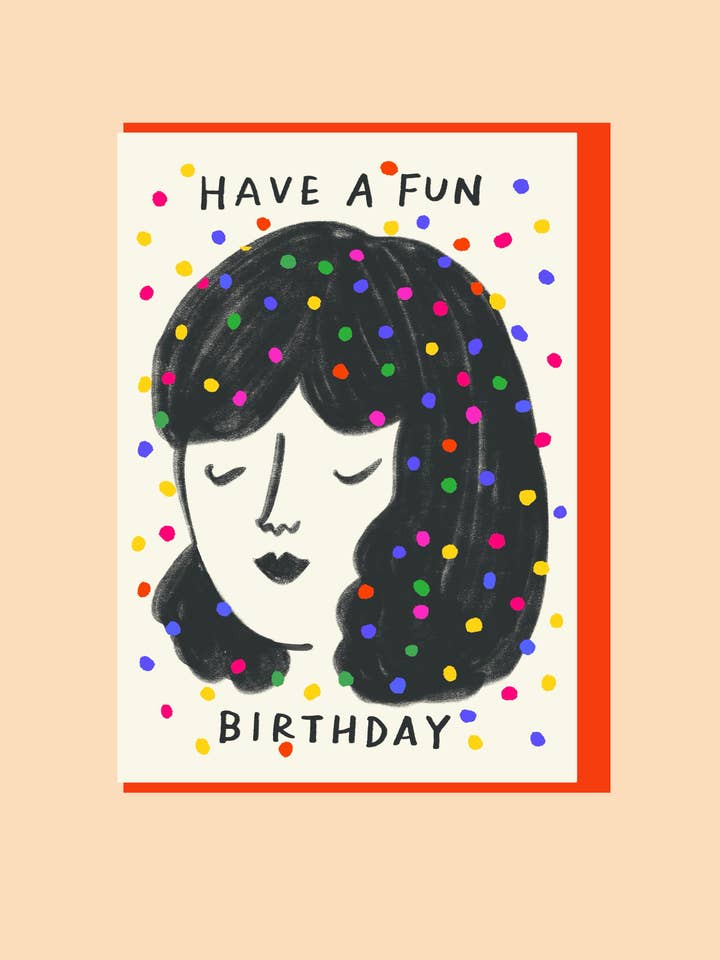 Fun Birthday Girl Greeting Card for wholesale by Kitty Kenda Papergoods