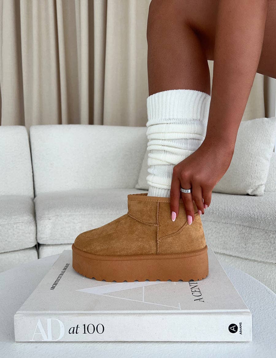 No Doubt Shoes - Wholesale Boots - Women's - ULTRA MINI PLATFORM FAUX FUR LINED ANKLE BOOTS2