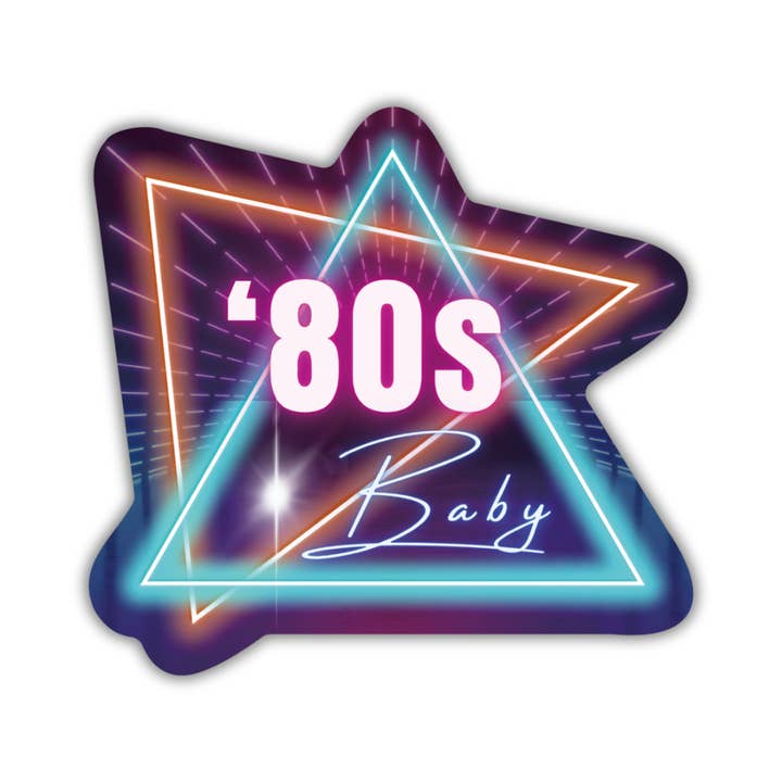 GetBullish - Wholesale Sticker - 80's Baby Retro Vinyl Die Cut Sticker Vaporwave Neon