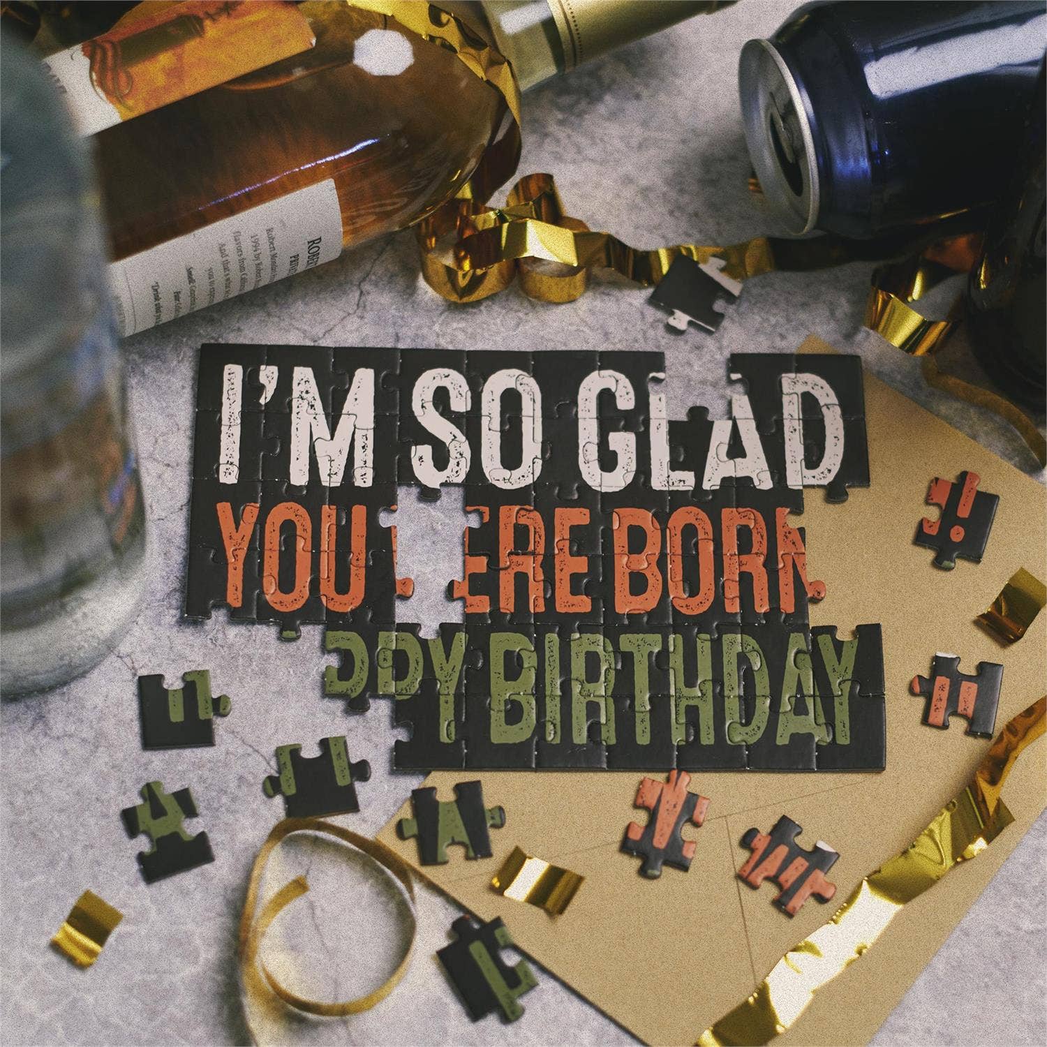 Questionables - Wholesale Everyday Greeting Card - I'm So Glad Puzzle Card1