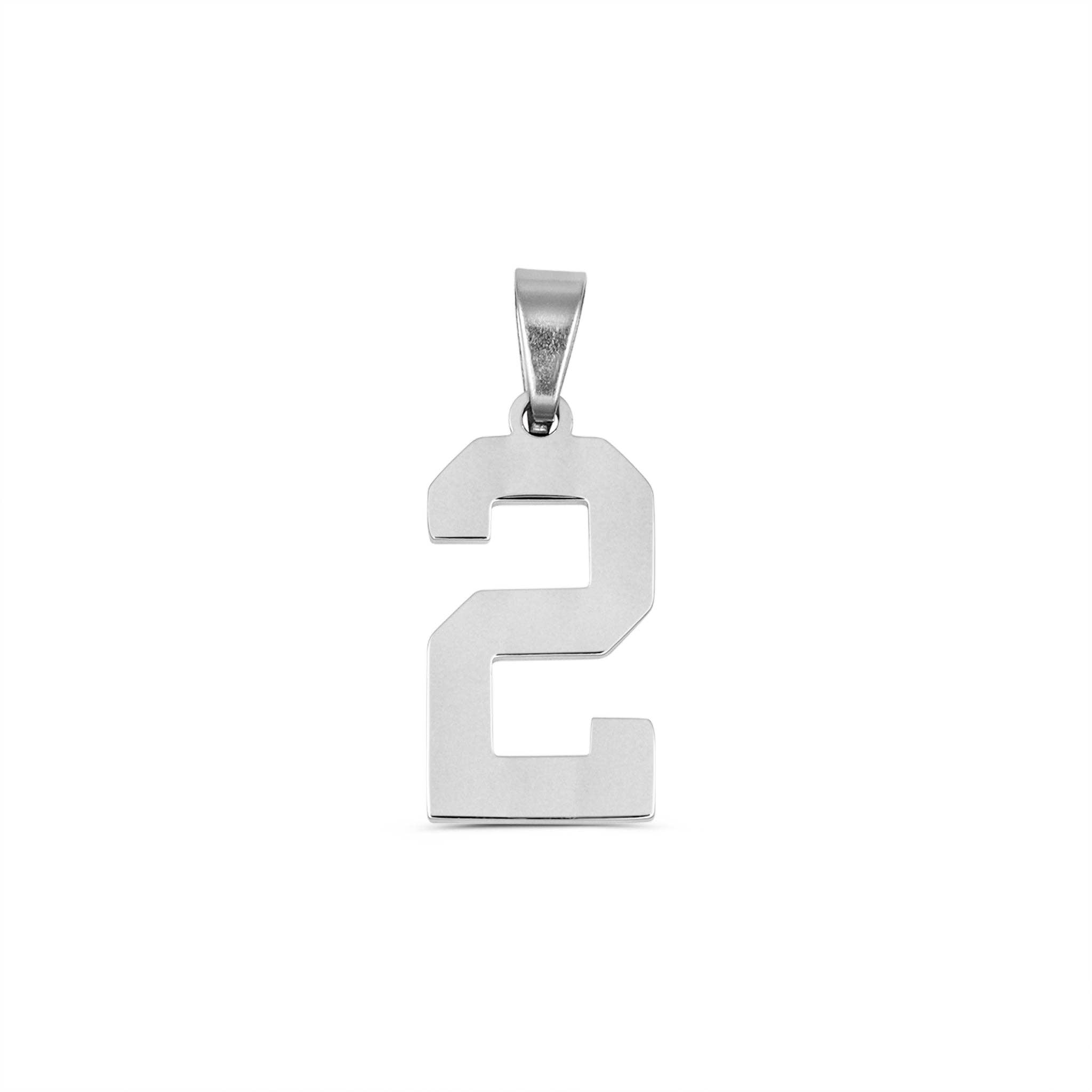 WJW - Wholesale Individual Charm/Pendant - Stainless Steel Sport Number Pendants2