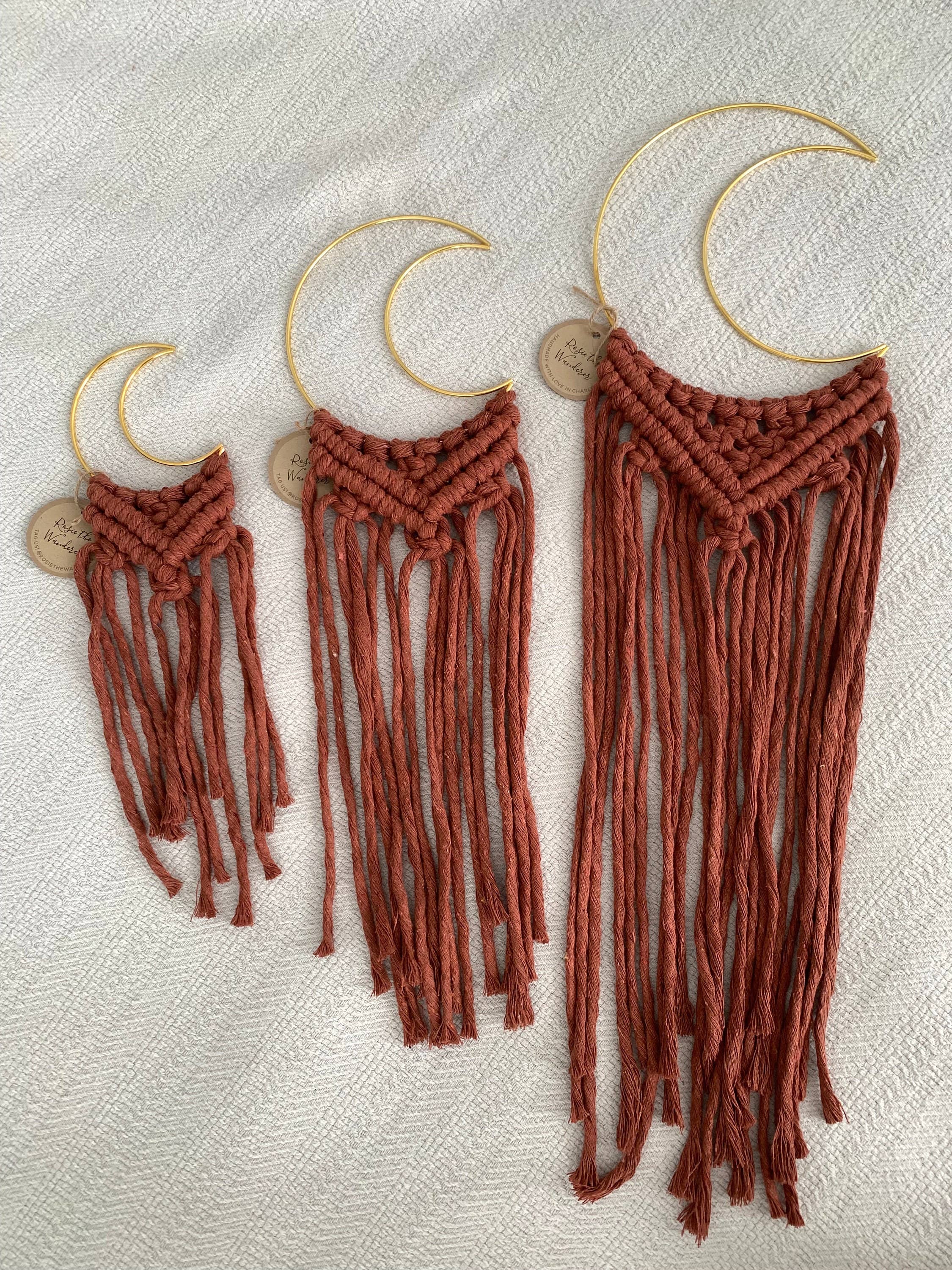 Rosie the Wanderer, Handmade Macramé - Wholesale Dream Catcher - Macrame Moons- Mooncatcher- Dreamcatcher- Moonchild9