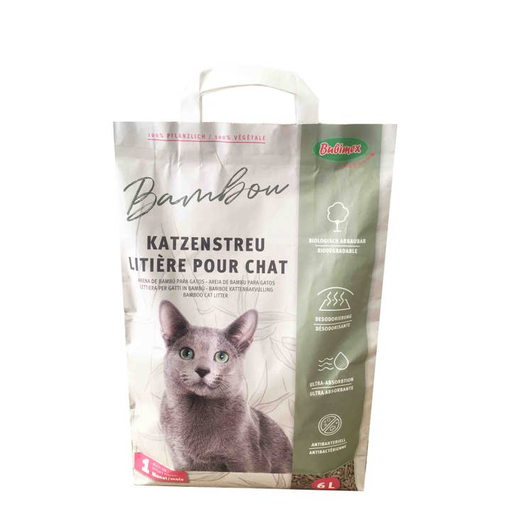 Arena de bambú para gatos 6L para venta al por mayor de Bubimex