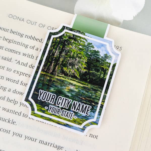 Marque-page magnétique personnalisé de ville - Marchandise personnalisée avec nom pour la vente par Aphrodite Bookclub