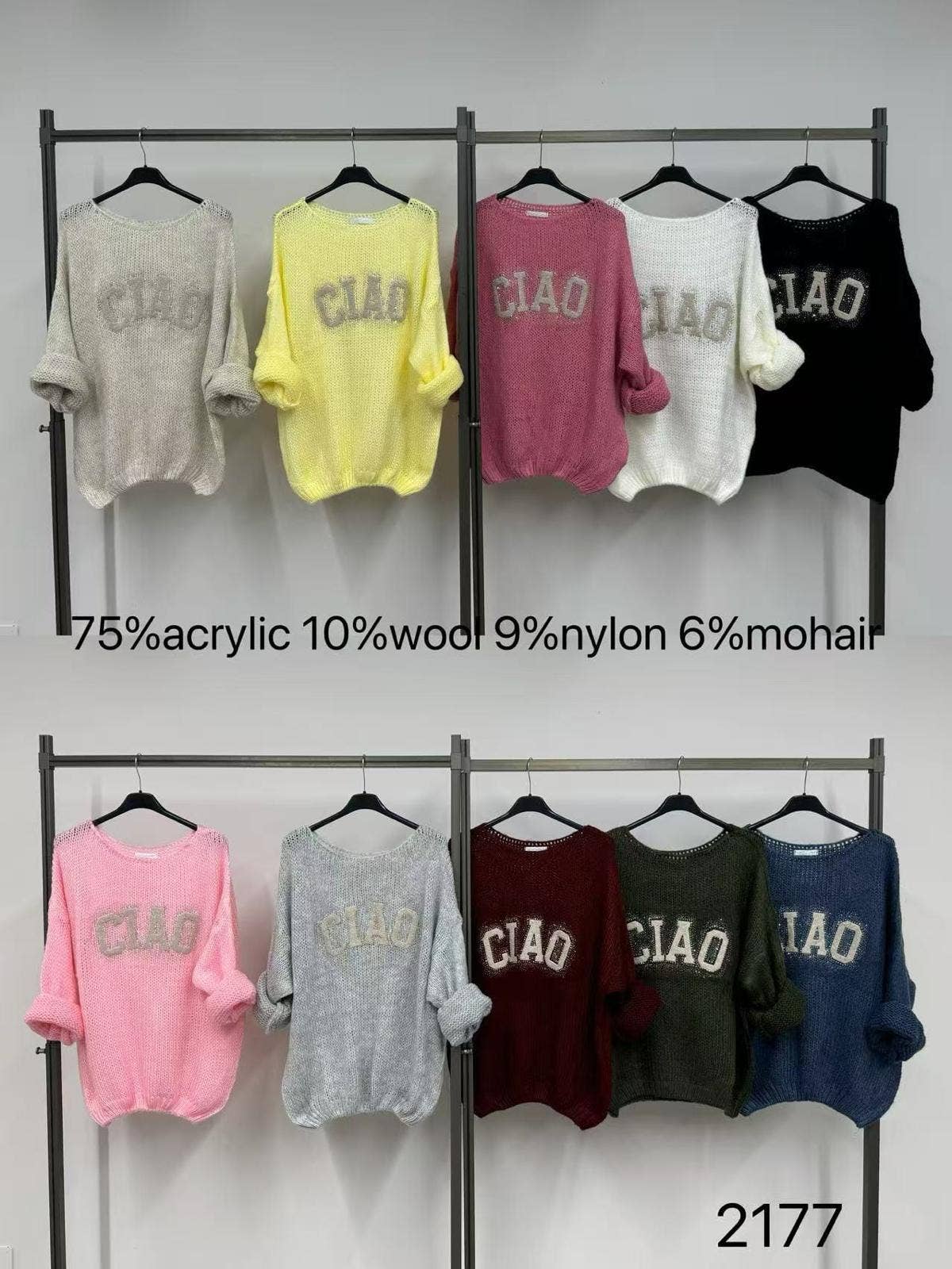 CENTO UNO ITALY - Wholesale Sweatshirt - Women's - LN-2177 woman's top