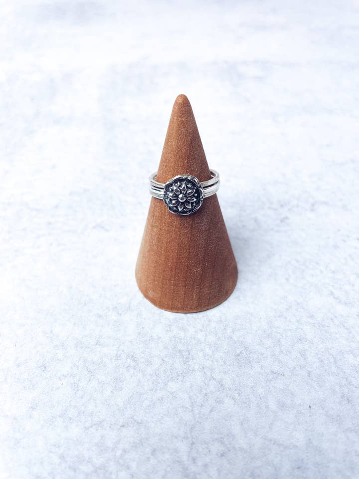 Flower Ring Set of 3 for wholesale by Coastal Nine Jewelry