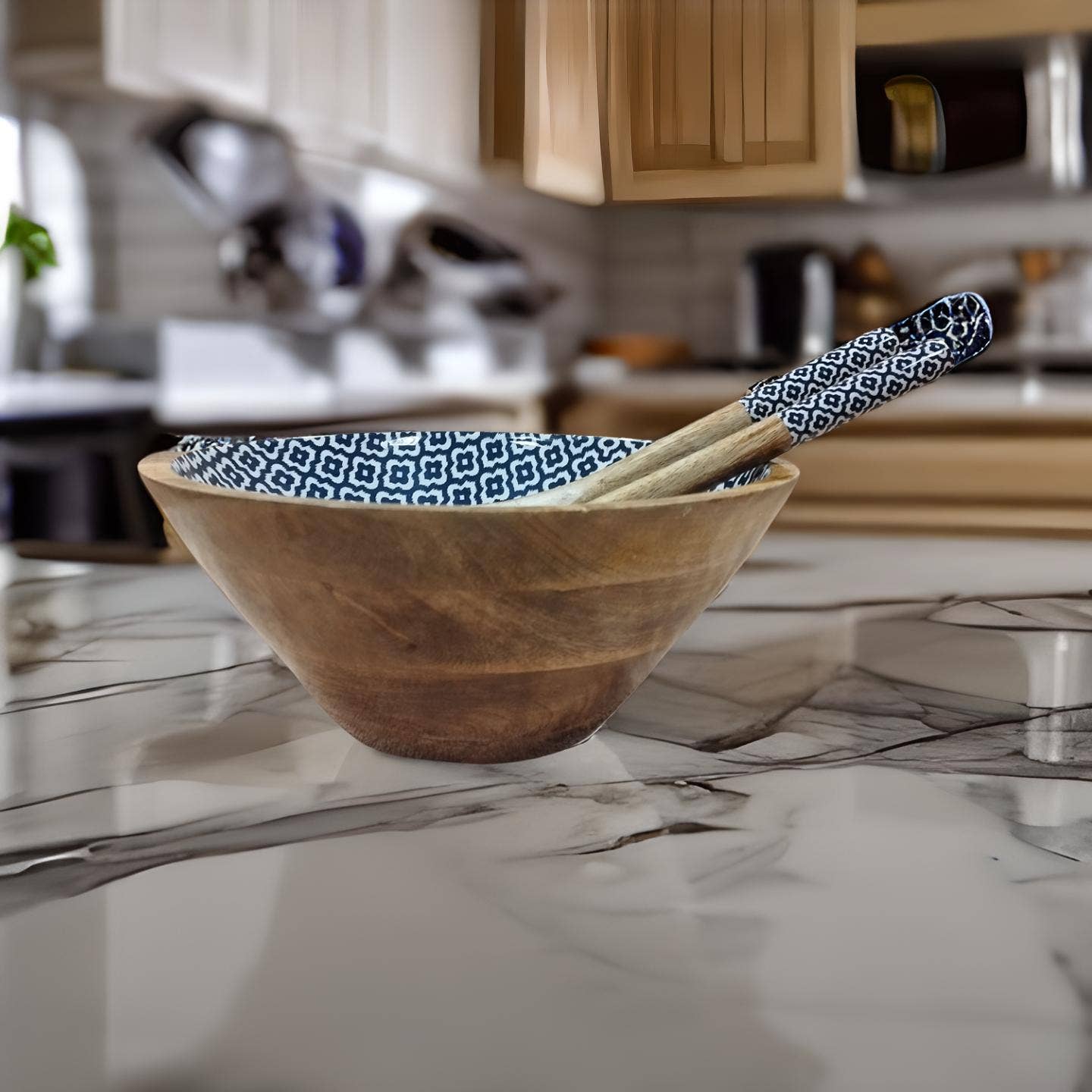 Hartsmede - Wholesale Serve Bowl - Medium Serving Bowl Set With Spoons Stunning Wood Salad Bowl11
