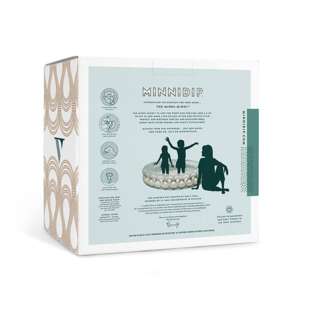 Beige Minnidip Pool in Looped Rattan Minni-minni for wholesale on Faire6