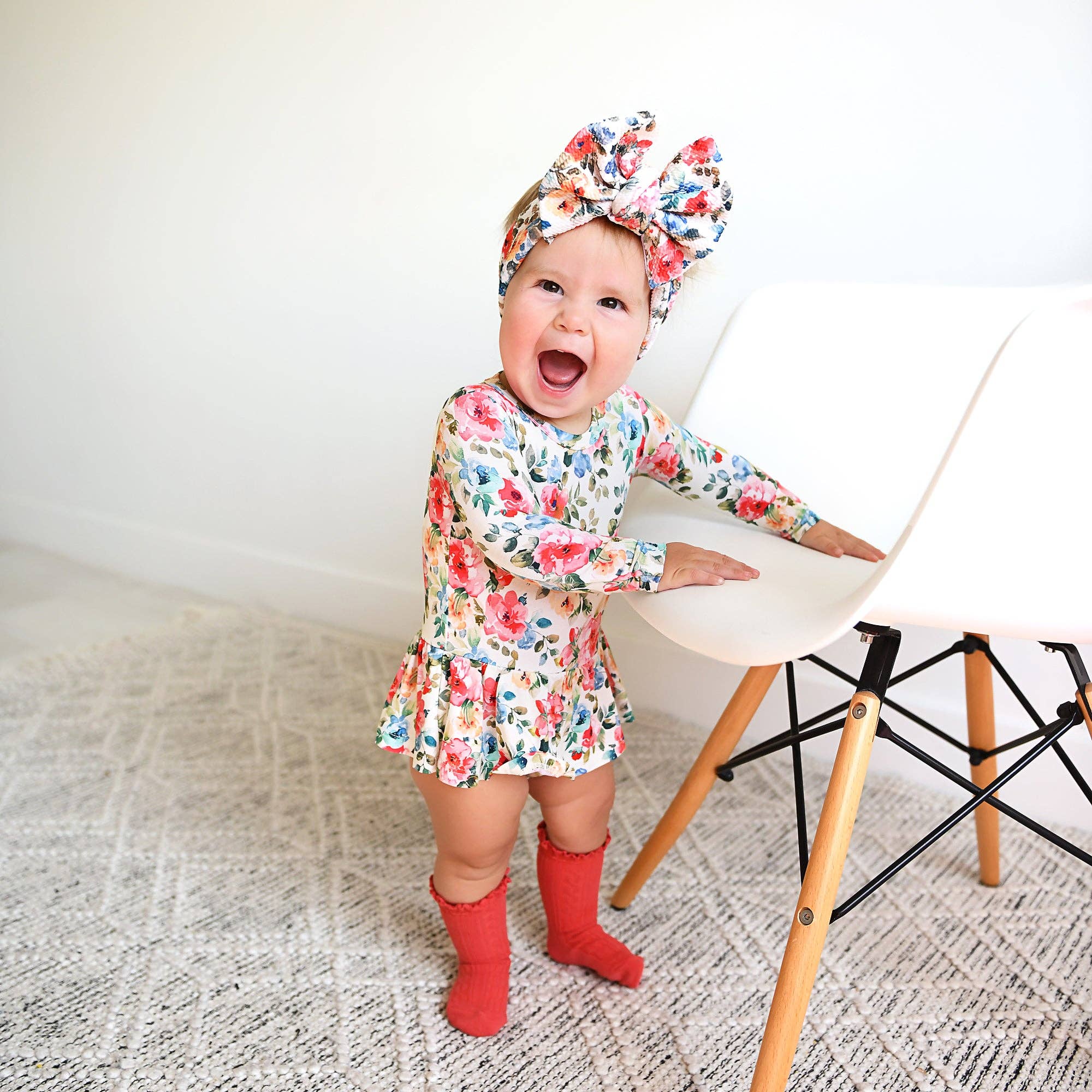 Gigi and Max – Bodysuit - Bebé por atacado – Nayeli TUTU Vestido de Bebé Floral de Bambu1