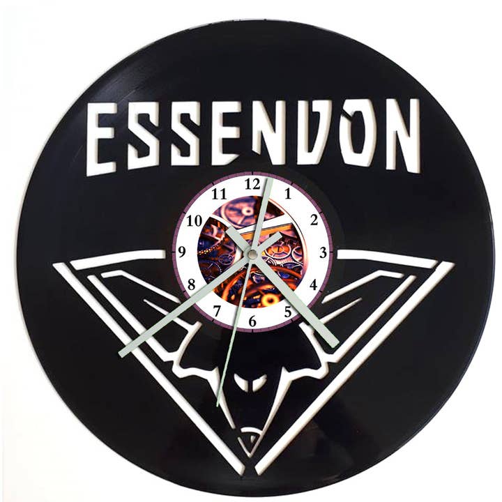 Vinyl Record Clock - AFL Essendon for wholesale by Broken Record