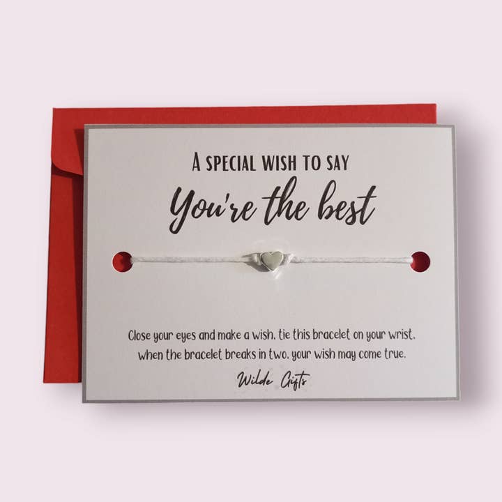 A special wish - You're the best wish bracelet for wholesale by Wilde Gifts UK