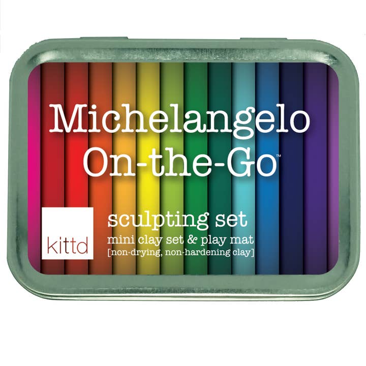 kittd - Vente Kit de bricolage – enfant - Ensemble de jeu d'argile pour enfants Michelangelo On-the-Go - jouet artistique pour enfants cadeau de voyage d'été cadeau de musée
