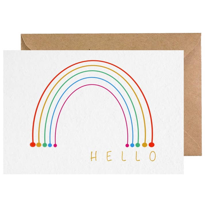 Tarjeta Hello Rainbow para venta al por mayor de Swanpool Paper