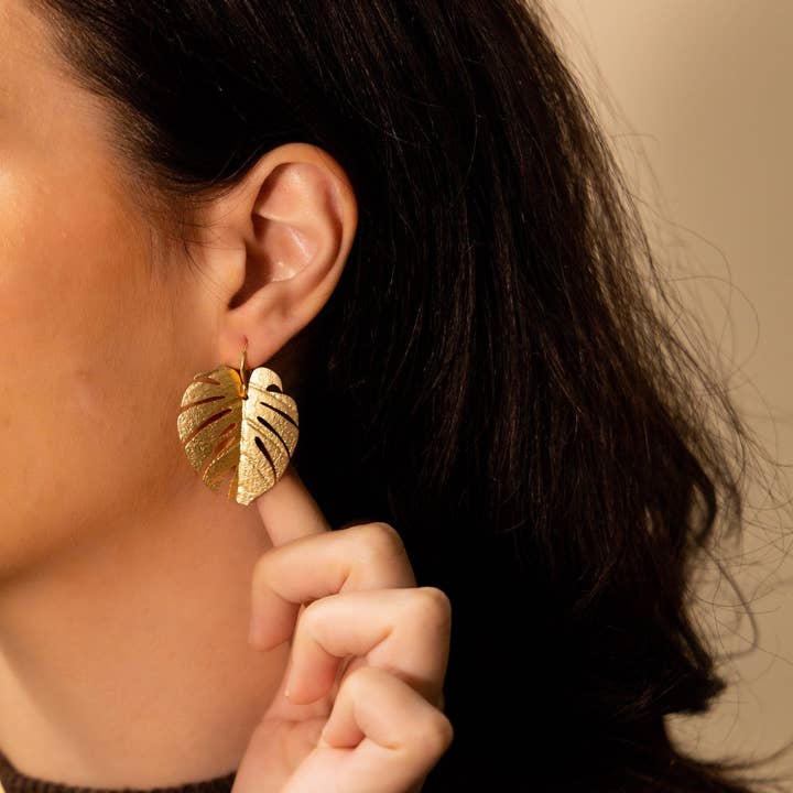 Boucles d'oreilles Monstera pour la vente par KLK