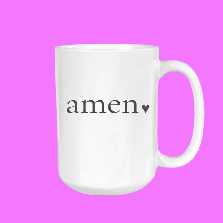 GirlySips - Wholesale Coffee Mug - Amen, Coffee Mug, Christian, Jesus