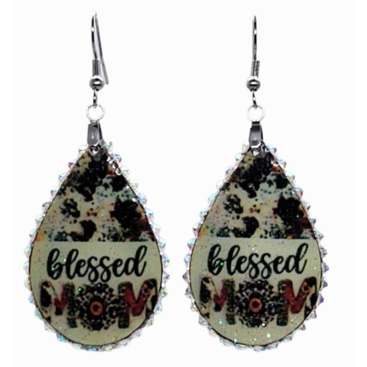 Blessed Earrings With Rhinestones for wholesale by BCD