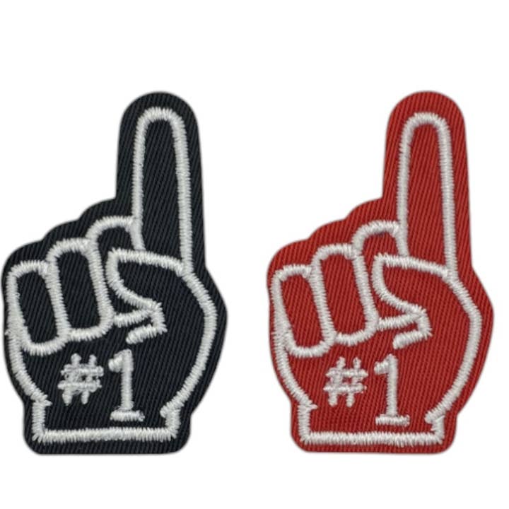 Wholesale Applique - Wholesale Patch - 1.88" Fan Finger, Spirit, Cap, Hat, Iron on Patch 54 Colors!2