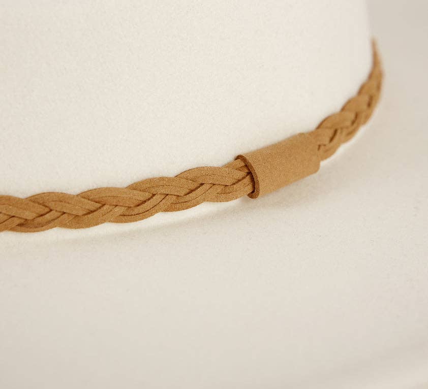 Hadley Wren - Wholesale Fedora - Women's - Stella Wide Brim Fedora - Cream3