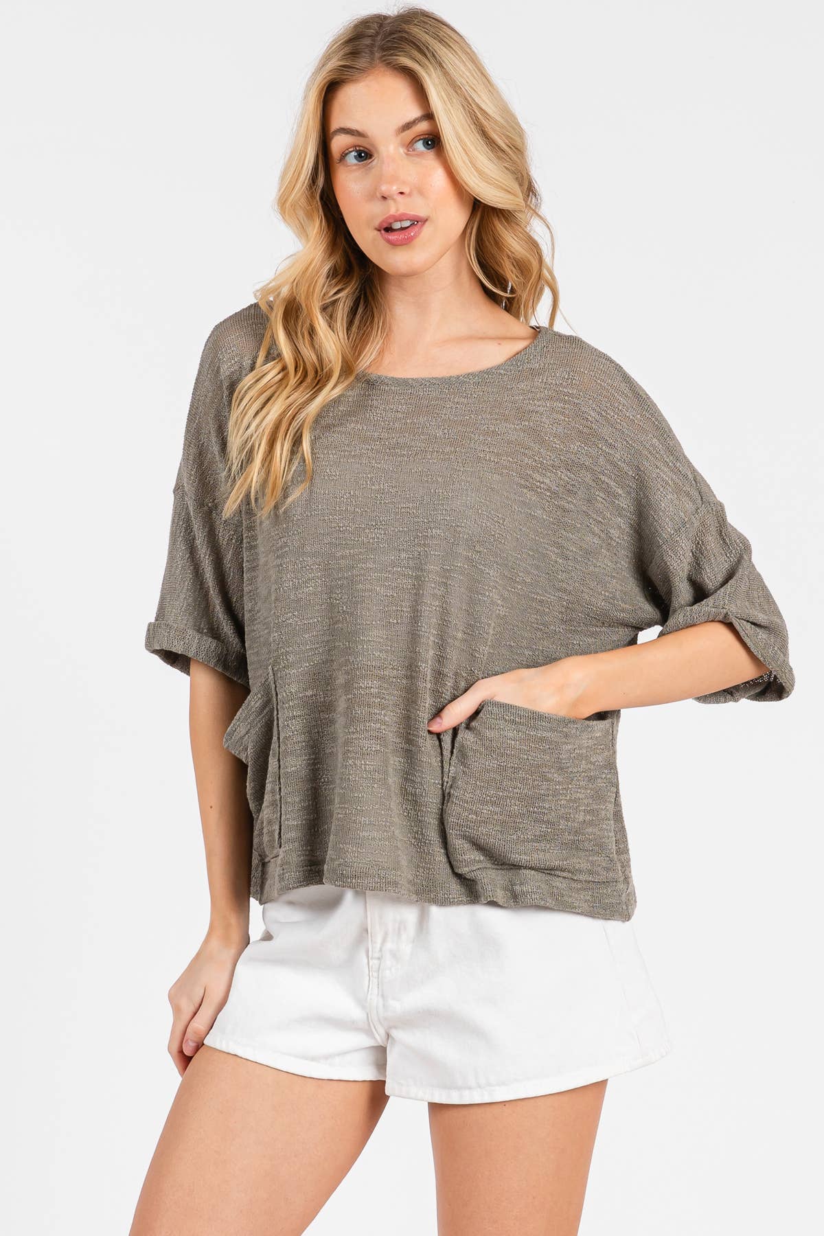 Final Touch - Venta al por mayor Túnica - Mujer - Top de Cuello Redondo de Corte Holgado - T3121417