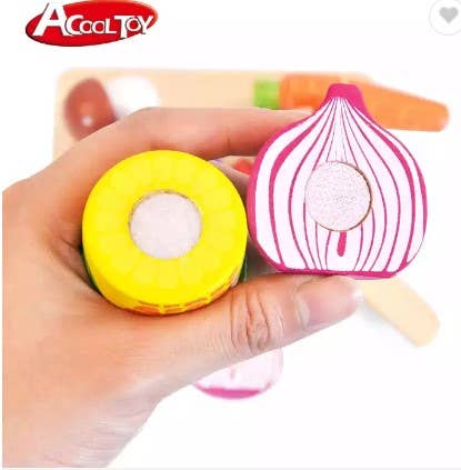 ACOOL TOY - Wholesale Wood Toy - Kids - AC6654   Vegetables Cutting - MOQ 82