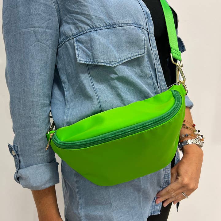 Thomas and Lee Company - Vente Sac ceinture – femme - Sac banane en nylon coloré Hannah avec sangle1