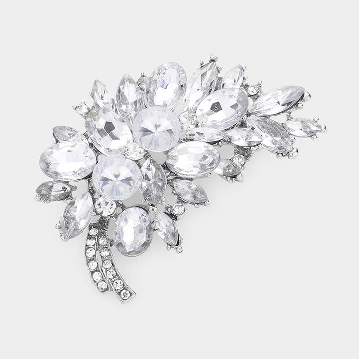 Sensibling Corp. - Wholesale Brooch - Glass Crystal Leaf Pin Brooch20