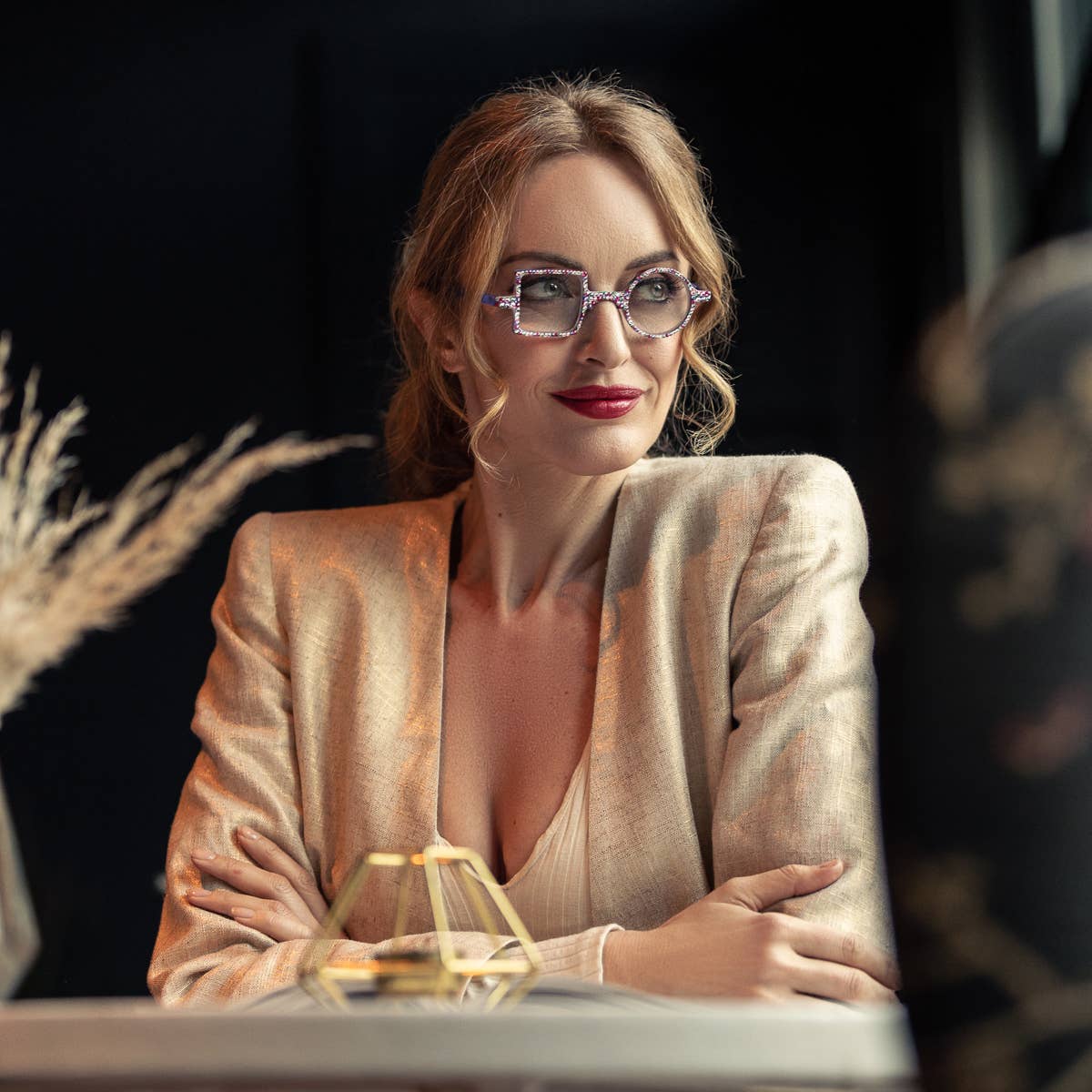 JIMMY CRYSTAL NY_ Italia (J.C. ITALIA S.R.L) - Wholesale Eyeglasses - Women's - Reading glasses: Katrine Lilla3