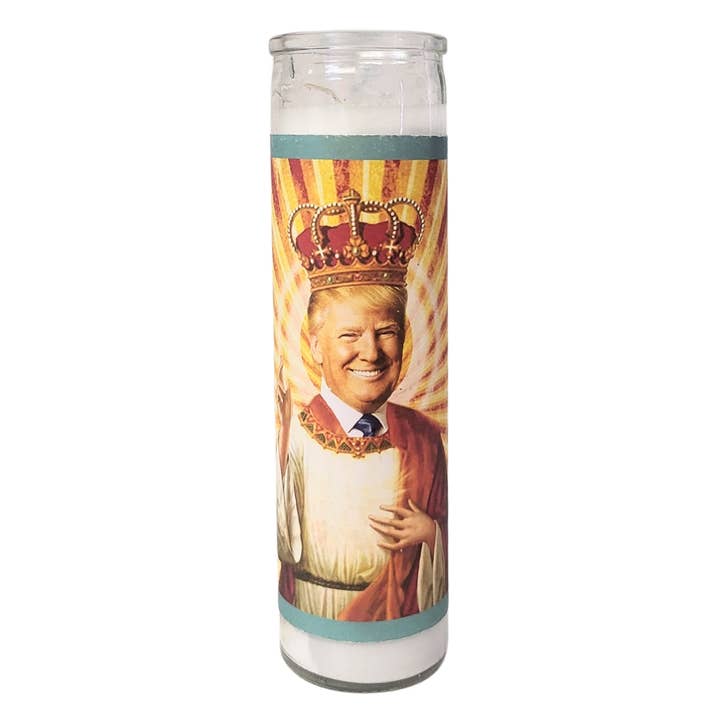 Donald Trump Celebrity Saint Prayer Candle for wholesale by Pop Soap