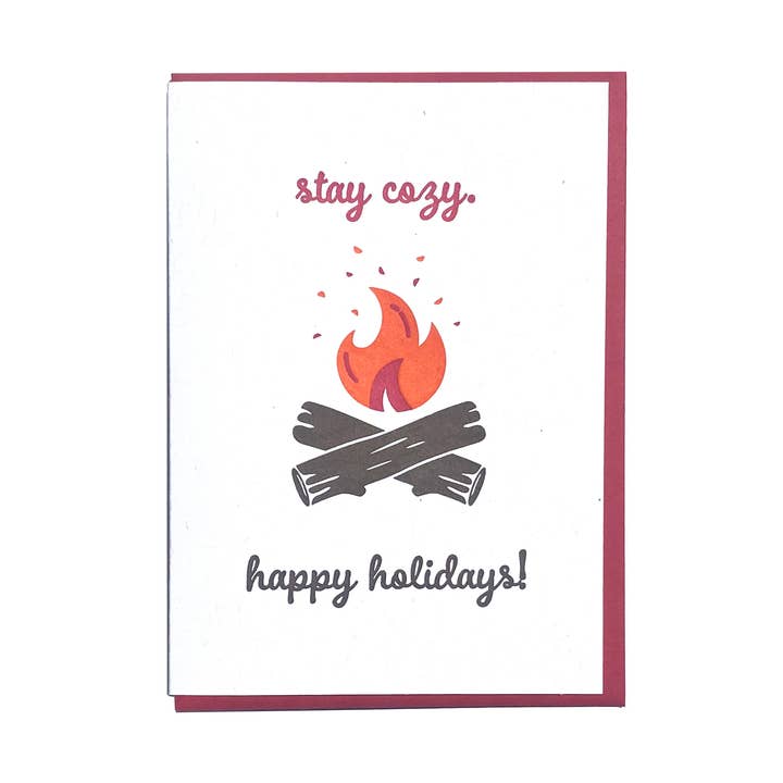 Lady Pilot Letterpress - Wholesale Season's Greetings Card - Cozy Holiday Greeting Card Box Set0