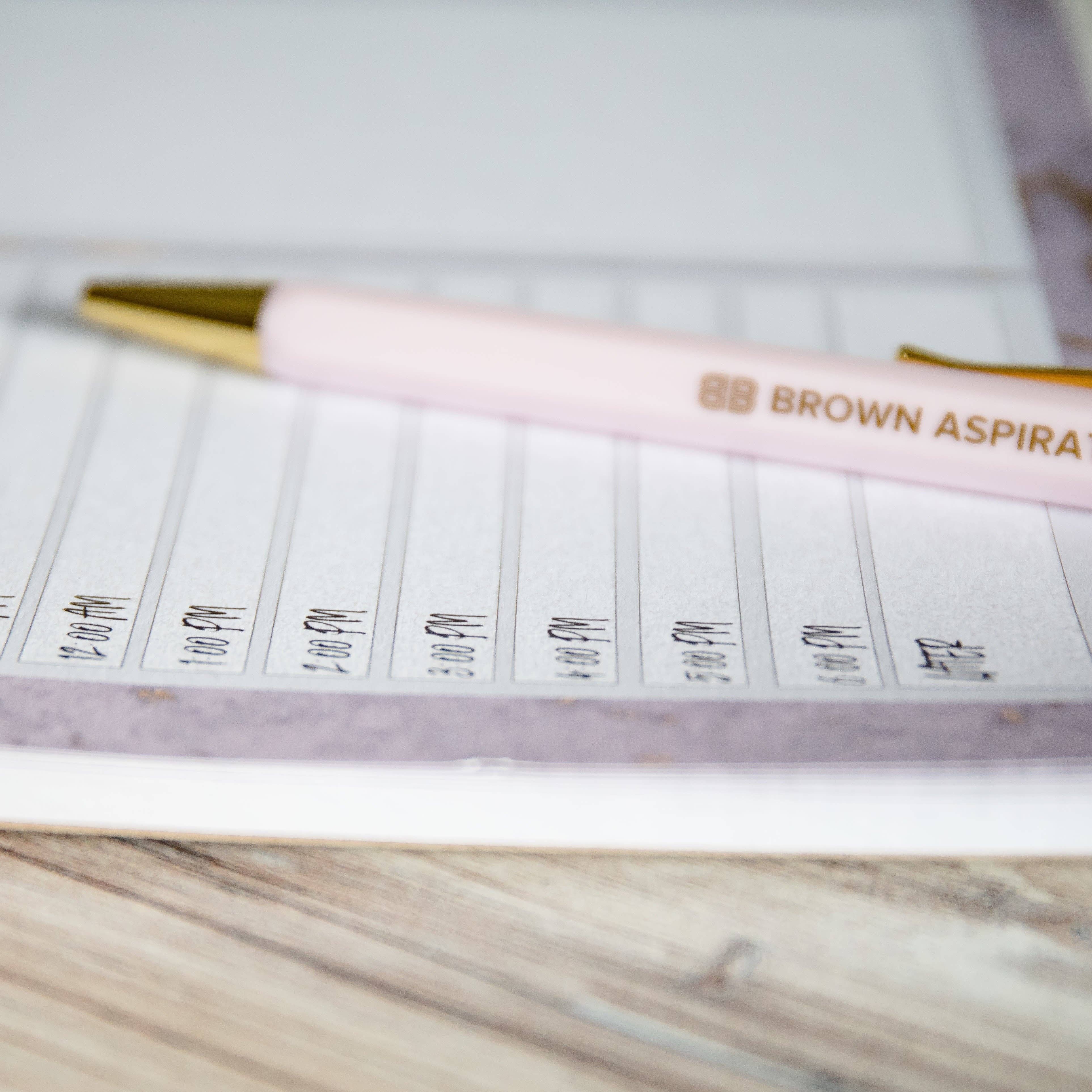 Brown Aspiration - Wholesale Planner - My Day On Display - Daily Planner Notepad with 50 Undated 8.5 x 11" Tear-Off Sheets2