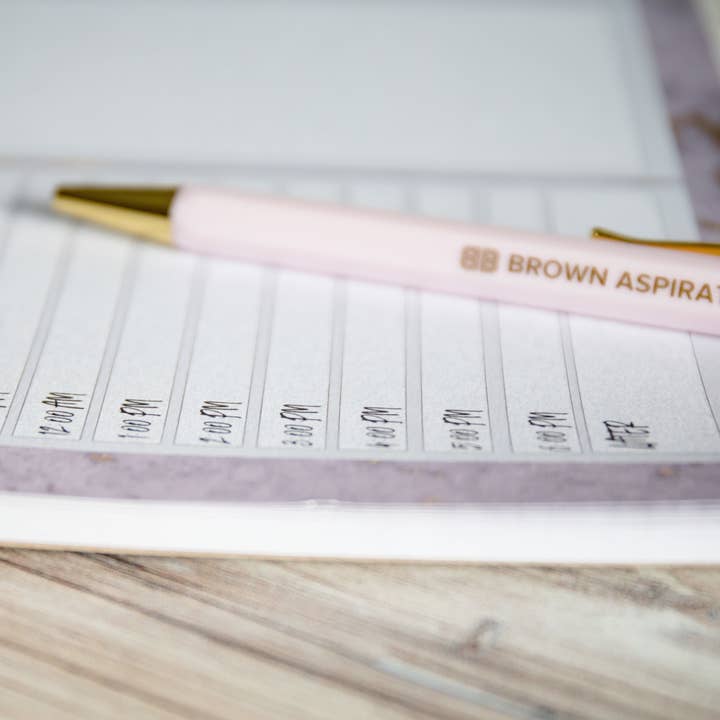 Brown Aspiration - Wholesale Planner - My Day On Display - Daily Planner Notepad with 50 Undated 8.5 x 11" Tear-Off Sheets2