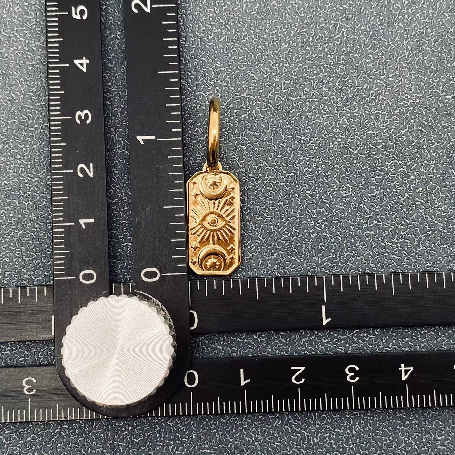 Mio Queena - Wholesale Huggie Earrings - Evil Eye 18K Gold Plated Stainless Steel Huggie Earrings - FGS3