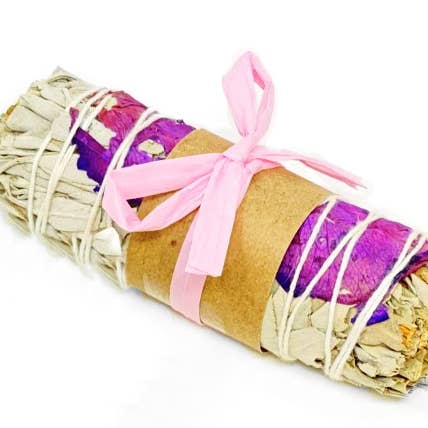 Oily Blends - Wholesale Sage Bundle - White Sage and Rose Bundles Chakra