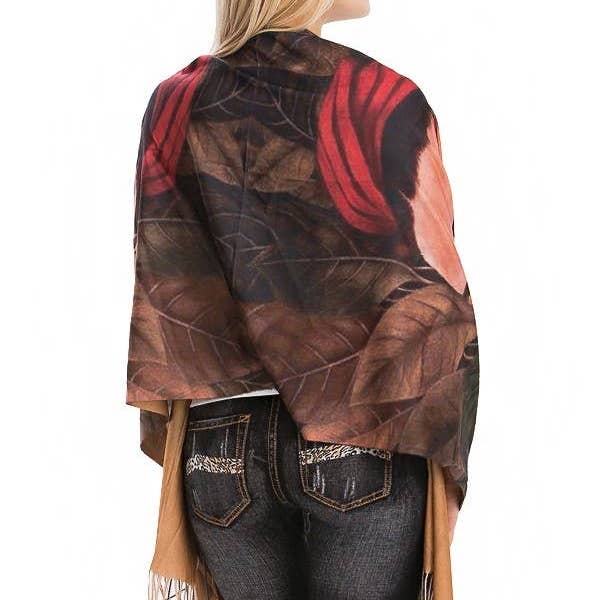 AS SHOWN Frida Kahlo Self Portrait Shawls for wholesale on Faire1