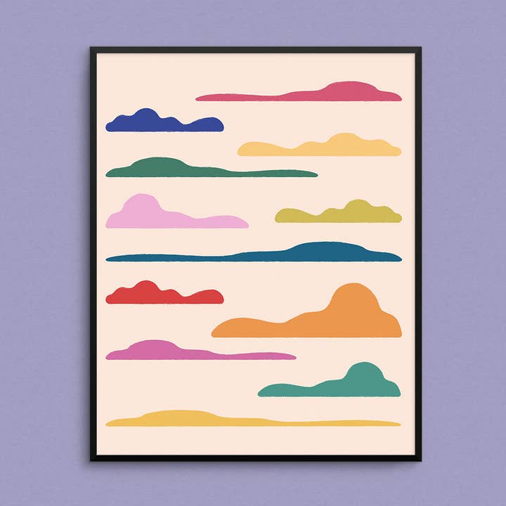 Verspielte Wolken Druck für den Großhandel von Mad Love Creative Co.