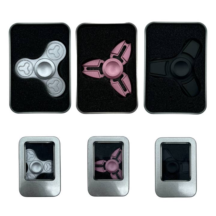 K & S WHOLESALE INC - Wholesale Fidget Toy - Kids - Tri Fidget Spinner with Case Assorted High Quality