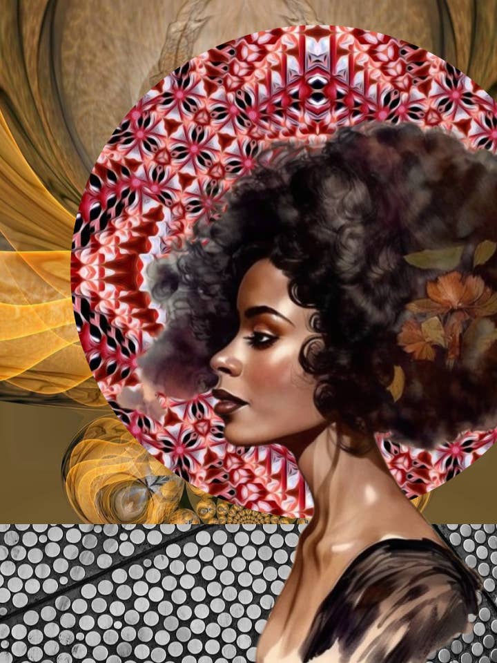 Impression artistique en collage de Katherine pour la vente par Blacartistry