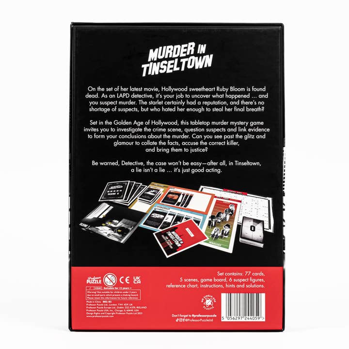 Professor Puzzle USA, Inc. - Wholesale Board Game - Murder in Tinseltown Game2