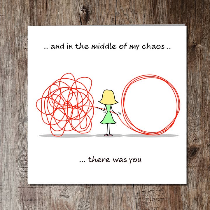 Swizzoo Cards - Wholesale Friendship Card - Friendship Card Friend Support Appreciation Help Sadness Condolence Husband Wife Brother Sister In the Middle of the Chaos