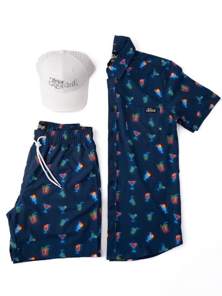 Team Cocktail - Wholesale Button Down Shirt - Unisex - Neon Cocktails Unisex Button Up Shirt7