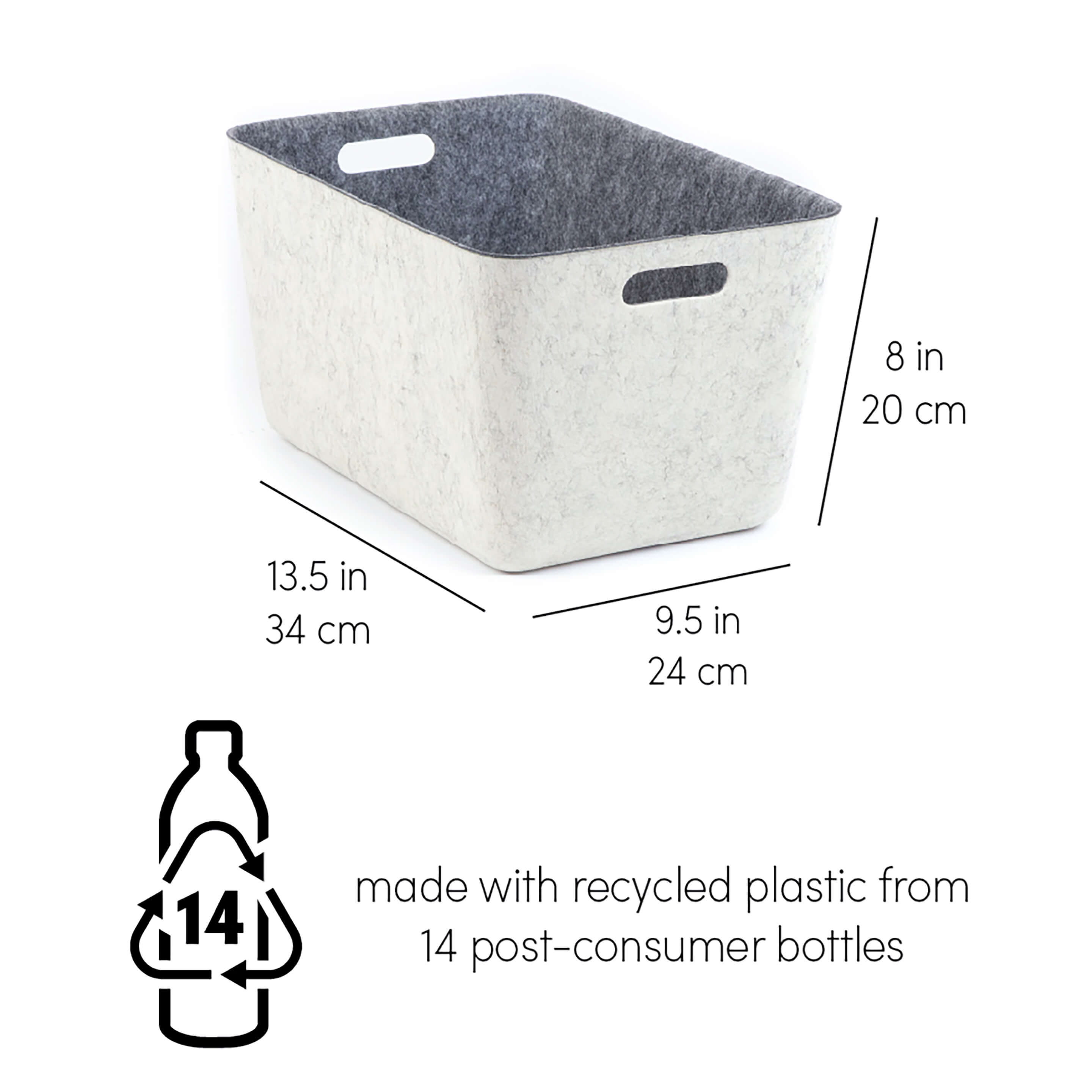 Three by Three Seattle - Wholesale Storage Bin - reSTAK recycled FELT storage medium tall14