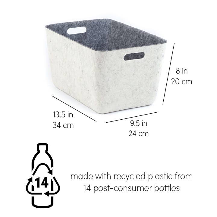 Three by Three Seattle - Wholesale Storage Bin - reSTAK recycled FELT storage medium tall14