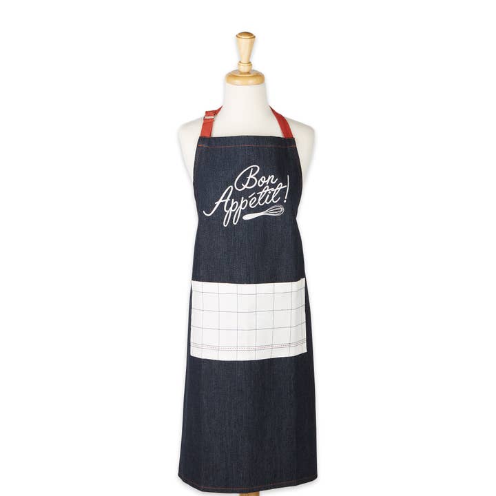 Design Imports - Wholesale Apron - Bon Appetit Denim Embroidered Apron