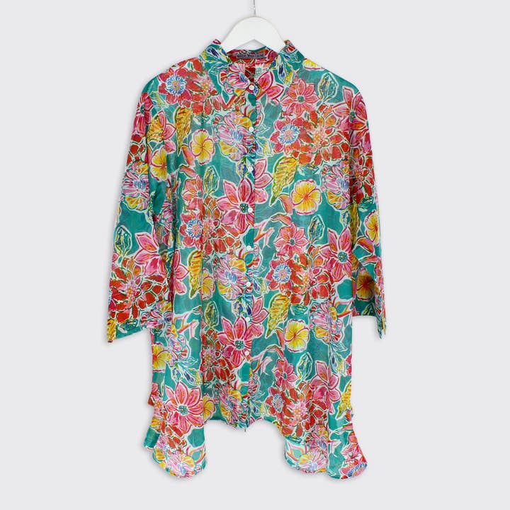 Greta Floral Button Shirt for wholesale by Forever England / Millie Mae