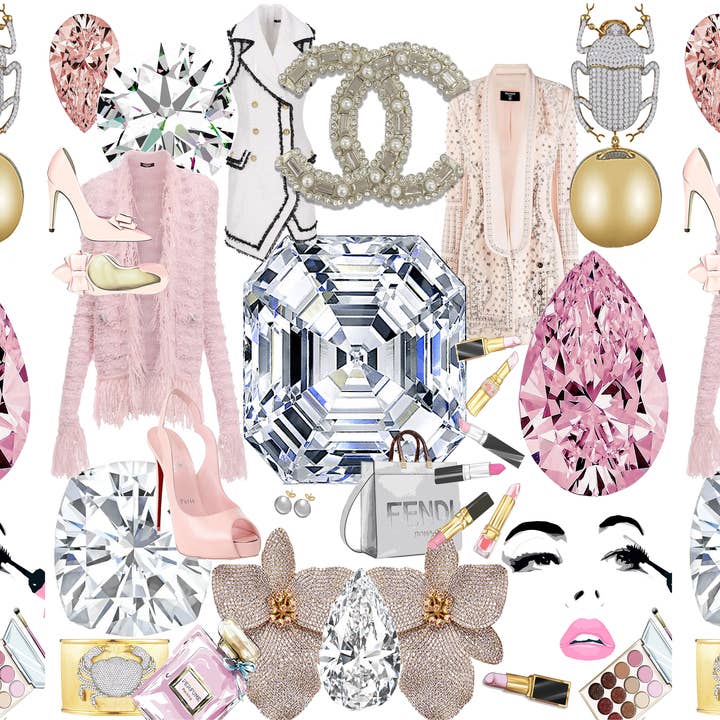 Nicolette Mayer Collection - Wholesale Disposable Placemat - Bougie Pink White Paper Placemat Pad, One Set Of 241