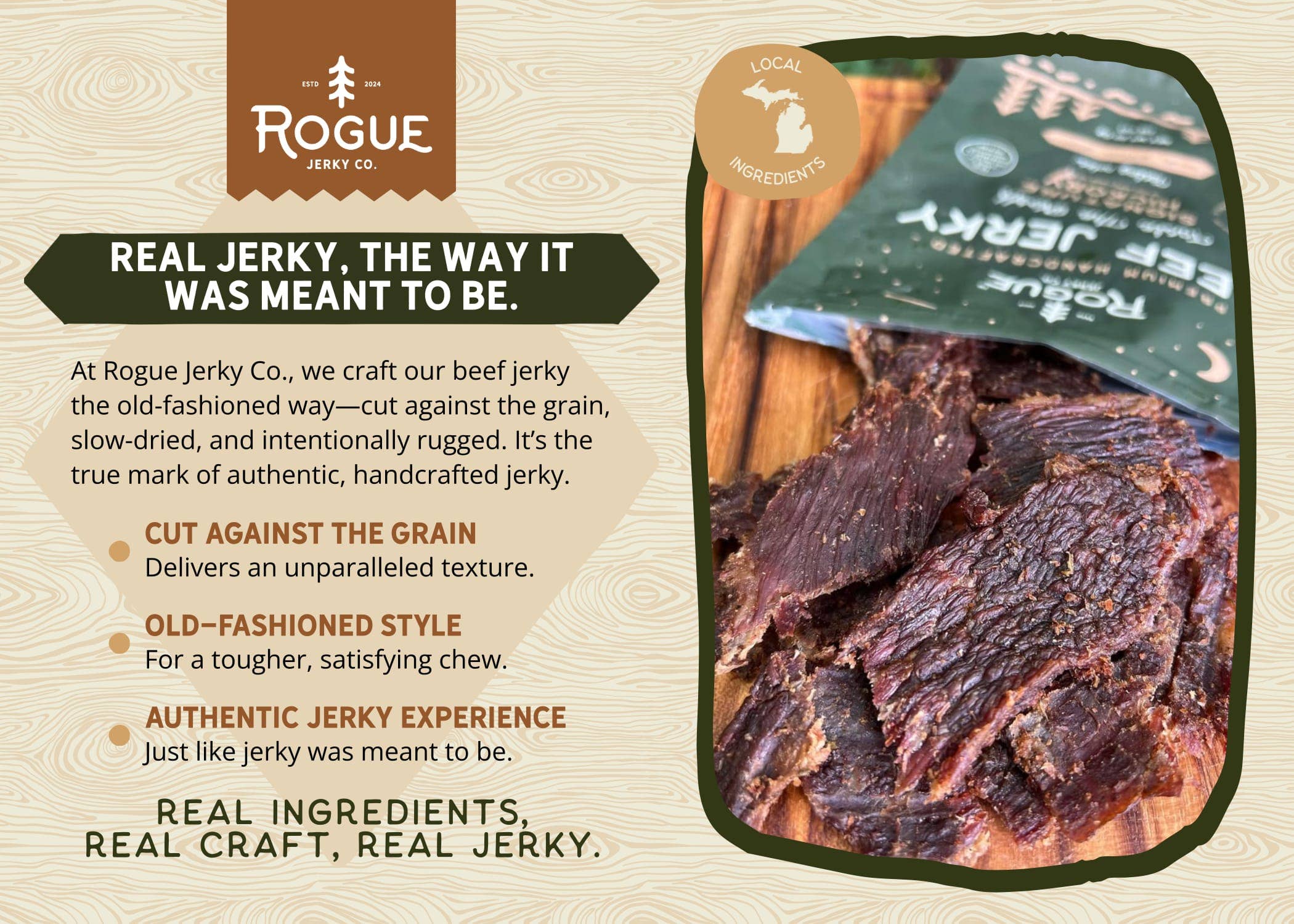 Rogue Jerky Co. - Wholesale Jerky - Beef Jerky Snack Floor Display + 96 Bags (4 Flavors)7
