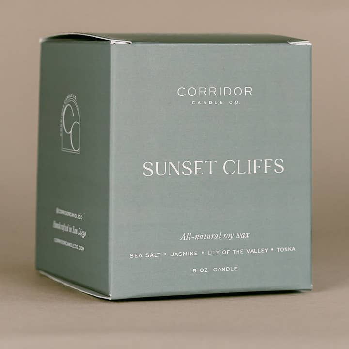 Corridor Candle Co. - Wholesale Jar/Filled Candle - Sunset Cliffs Soy Candle1